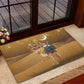 Afro Christmas in Sahara Morocco Rubber Doormat Black Santa Riding Camel - African Pride