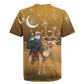 Afro Christmas in Sahara Morocco Rugby Jersey Black Santa Riding Camel - African Pride