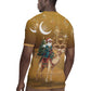 Afro Christmas in Sahara Morocco Rugby Jersey Black Santa Riding Camel - African Pride