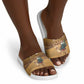 Morocco Christmas in Sahara Slide Sandals Black Santa Riding Camel