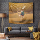 Afro Christmas in Sahara Morocco Tapestry Black Santa Riding Camel - African Pride