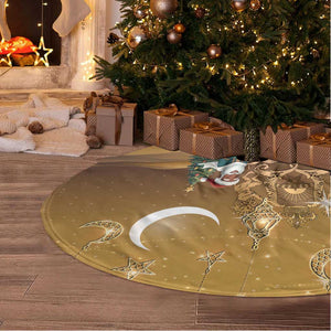 Afro Christmas in Sahara Morocco Tree Skirt Black Santa Riding Camel - African Pride