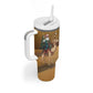 Afro Christmas in Sahara Morocco Tumbler With Handle Black Santa Riding Camel - African Pride