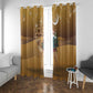Afro Christmas in Sahara Morocco Window Curtain Black Santa Riding Camel - African Pride