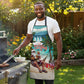 Liberia Christmas Apron Santa Chill on Tropical Beach
