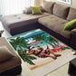 Afro Christmas in Liberia Area Rug Santa Chill on Tropical Beach - African Pride