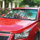 Liberia Christmas Auto Sun Shade Santa Chill on Tropical Beach