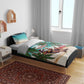 Afro Christmas in Liberia Bedding Set Santa Chill on Tropical Beach - African Pride