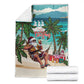 Afro Christmas in Liberia Blanket Santa Chill on Tropical Beach - African Pride