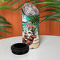 Afro Christmas in Liberia 4 in 1 Can Cooler Tumbler Santa Chill on Tropical Beach - African Pride
