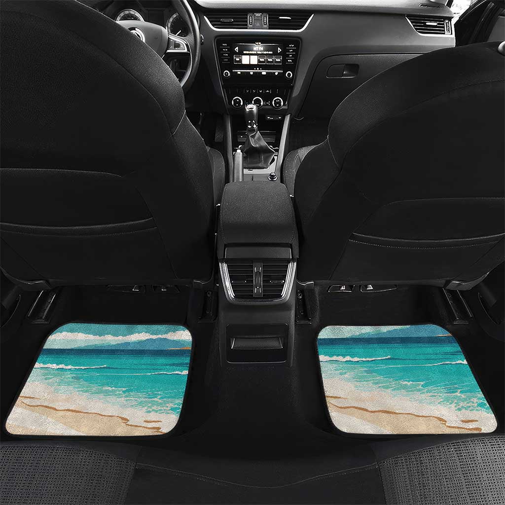 Afro Christmas in Liberia Car Mats Santa Chill on Tropical Beach - African Pride