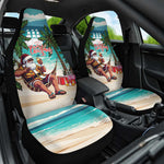 Afro Christmas in Liberia Car Seat Cover Santa Chill on Tropical Beach - African Pride
