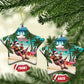 Afro Christmas in Liberia Ceramic Ornament Santa Chill on Tropical Beach - African Pride