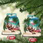 Afro Christmas in Liberia Ceramic Ornament Santa Chill on Tropical Beach - African Pride