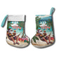 Afro Christmas in Liberia Christmas Stocking Santa Chill on Tropical Beach - African Pride