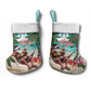 Afro Christmas in Liberia Christmas Stocking Santa Chill on Tropical Beach - African Pride