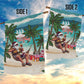 Afro Christmas in Liberia Garden Flag Santa Chill on Tropical Beach - African Pride