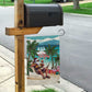Afro Christmas in Liberia Garden Flag Santa Chill on Tropical Beach - African Pride