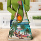 Afro Christmas in Liberia Grocery Bag Santa Chill on Tropical Beach - African Pride