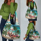 Afro Christmas in Liberia Grocery Bag Santa Chill on Tropical Beach - African Pride