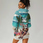 Afro Christmas in Liberia Hoodie Dress Santa Chill on Tropical Beach - African Pride