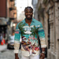 Afro Christmas in Liberia Long Sleeve Button Shirt Santa Chill on Tropical Beach - African Pride