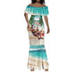 Afro Christmas in Liberia Mermaid Dress Santa Chill on Tropical Beach - African Pride