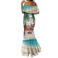Afro Christmas in Liberia Mermaid Dress Santa Chill on Tropical Beach - African Pride