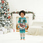 Afro Christmas in Liberia Christmas Pajama Set Santa Chill on Tropical Beach - African Pride