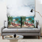 Liberia Christmas Pillow Cover Santa Chill on Tropical Beach