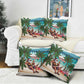 Liberia Christmas Pillow Cover Santa Chill on Tropical Beach