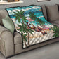 Afro Christmas in Liberia Quilt Santa Chill on Tropical Beach - African Pride