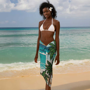 Afro Christmas in Liberia Sarong Santa Chill on Tropical Beach - African Pride