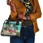 Afro Christmas in Liberia Shoulder Handbag Santa Chill on Tropical Beach - African Pride