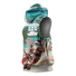 Afro Christmas in Liberia Sleeveless Hoodie Santa Chill on Tropical Beach - African Pride