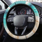 Afro Christmas in Liberia Steering Wheel Cover Santa Chill on Tropical Beach - African Pride