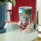 Afro Christmas in Liberia Tumbler Cup Santa Chill on Tropical Beach - African Pride