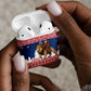 Liberia Christmas AirPods Case Black Santa Riding Lion - Merry Christmas