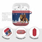 Liberia Christmas AirPods Case Black Santa Riding Lion - Merry Christmas