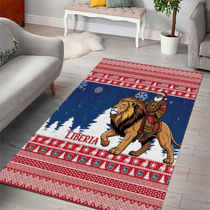 Afro Christmas in Liberia Area Rug Black Santa Riding Lion - Merry Christmas - African Pride