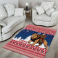 Afro Christmas in Liberia Area Rug Black Santa Riding Lion - Merry Christmas - African Pride
