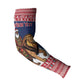 Personalized Liberia Christmas Arm Sleeves Black Santa Riding Lion - Merry Christmas