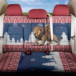 Afro Christmas in Liberia Back Car Seat Cover Black Santa Riding Lion - Merry Christmas - African Pride