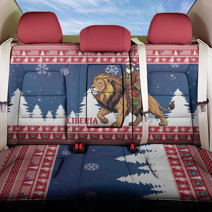 Afro Christmas in Liberia Back Car Seat Cover Black Santa Riding Lion - Merry Christmas - African Pride