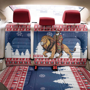 Afro Christmas in Liberia Back Car Seat Cover Black Santa Riding Lion - Merry Christmas - African Pride