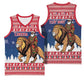 Personalized Afro Christmas in Liberia Basketball Jersey Black Santa Riding Lion - Merry Christmas - African Pride