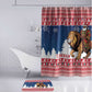 Liberia Christmas Bathroom Set Black Santa Riding Lion - Merry Christmas