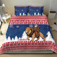 Afro Christmas in Liberia Bedding Set Black Santa Riding Lion - Merry Christmas - African Pride