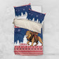 Afro Christmas in Liberia Bedding Set Black Santa Riding Lion - Merry Christmas - African Pride