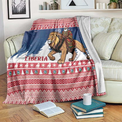 Afro Christmas in Liberia Blanket Black Santa Riding Lion - Merry Christmas - African Pride